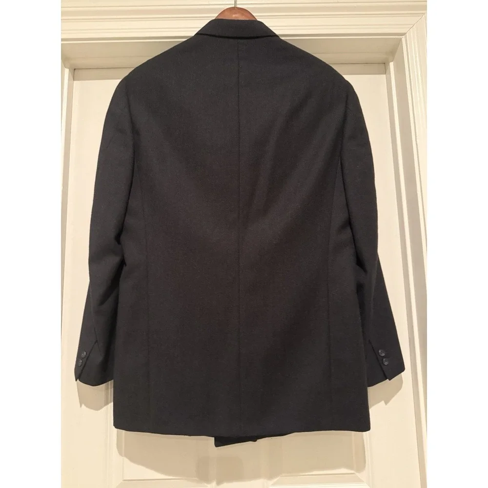 Canali Proposta Wool Blazer Mens 52L (US 42L) Gray Double Breasted‎ Italy